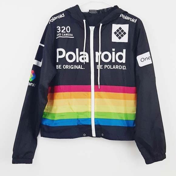 Polaroid Windbreaker Zip Up Jacket 